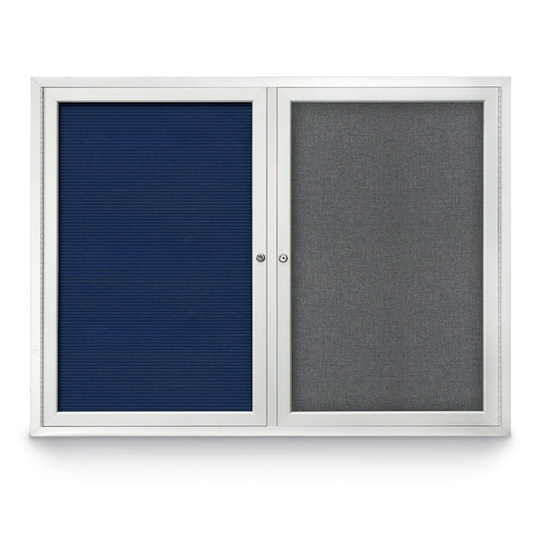 Corkboard, Med Grey /Bronze, 60" x 36"
